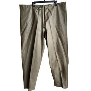 Vintage Hunting Pants Waders Mens Large Vinyl Military green Gorpcore Utility‎